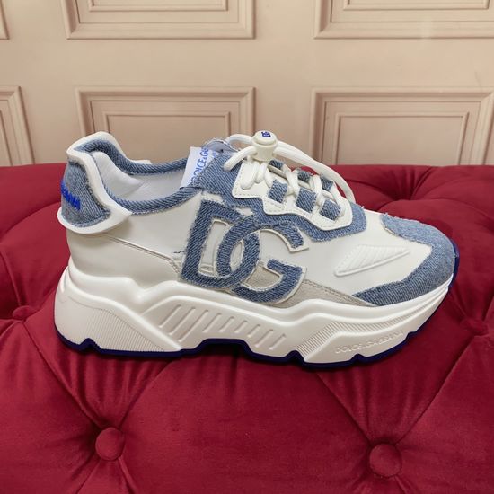 Dolce & Gabbana Premium Silk Cowhide Denim Classic Casual Shoes