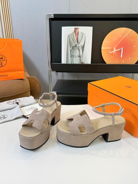 Hermes Wedge Heel Platform Comfortable Non-slip Casual Sandals