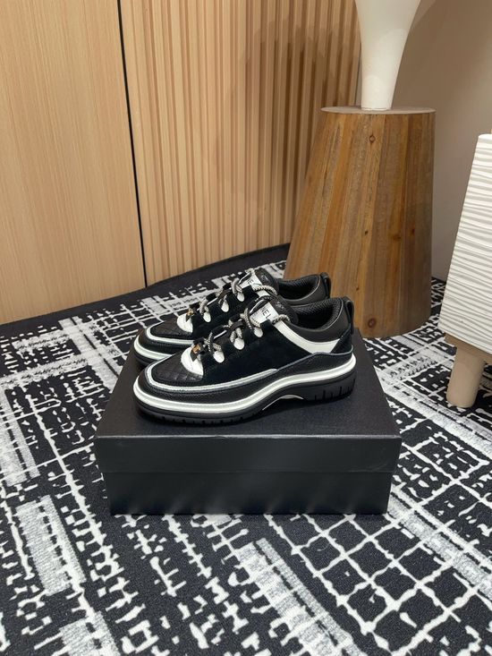 Chanel Quilted Leather Casual Comfort Sneakers