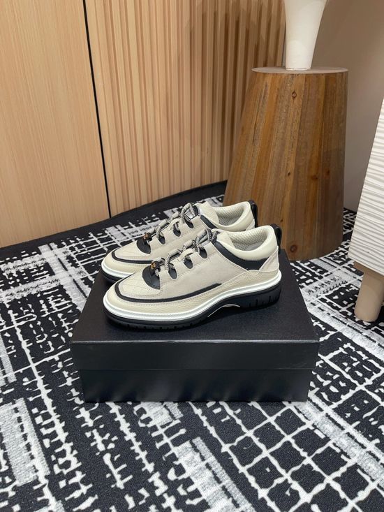 Chanel Quilted Leather Casual Comfort Sneakers
