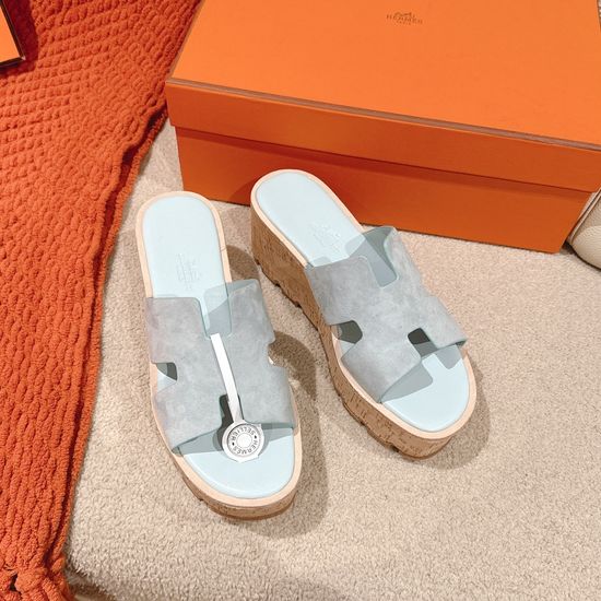 Hermes New Color Suede Accent Sandals Comfort Fit Premium Sole