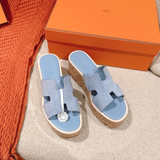 Hermes New Color Suede Accent Sandals Comfort Fit Premium Sole