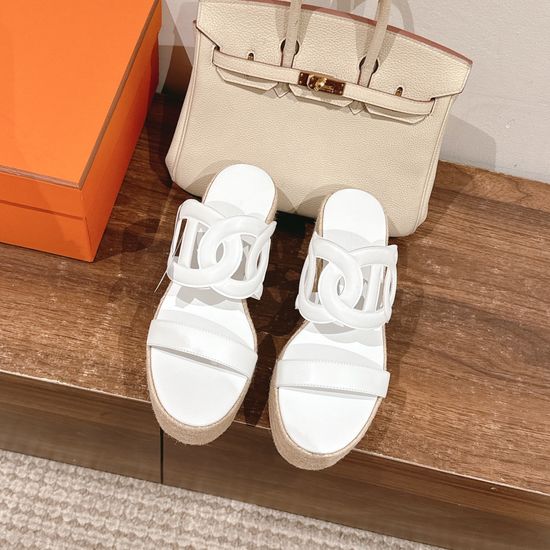 Hermes Handwoven Espadrille Sandals with Premium Leather Sole