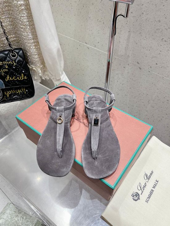 Loro Piana Soft Flat Thong Sandals Non-slip Casual Daily Wear Footwear