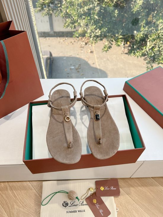Loro Piana Casual Comfort Thong Sandals Soft Sole Non Slip Daily Shoes