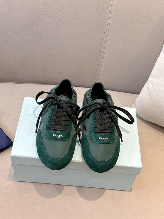 Prada Purple Suede Casual Training Shoes with Soft Lining