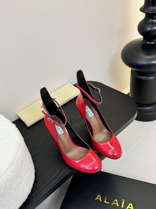 Alaia Peep Toe High Heel Single Shoes Elegant Classic Footwear