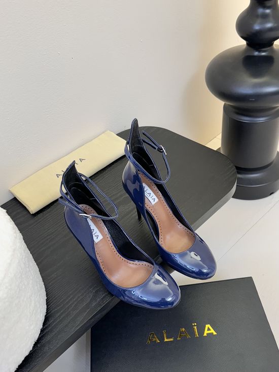 Alaia Peep Toe High Heel Single Shoes Elegant Classic Footwear