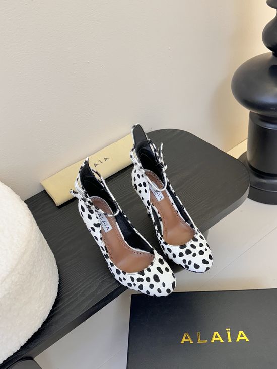 Alaia Peep Toe High Heel Single Shoes Elegant Classic Footwear