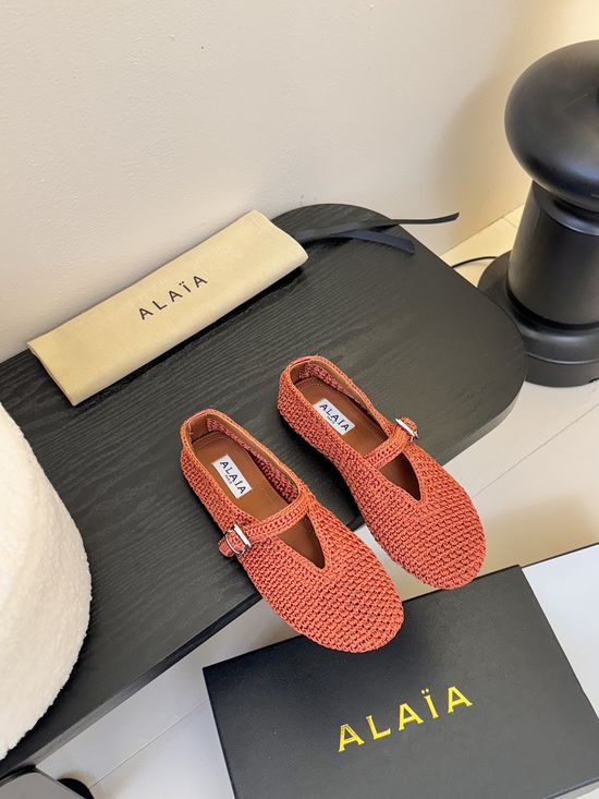 Alaia Woven Upper Soft Sole Ballet Flats