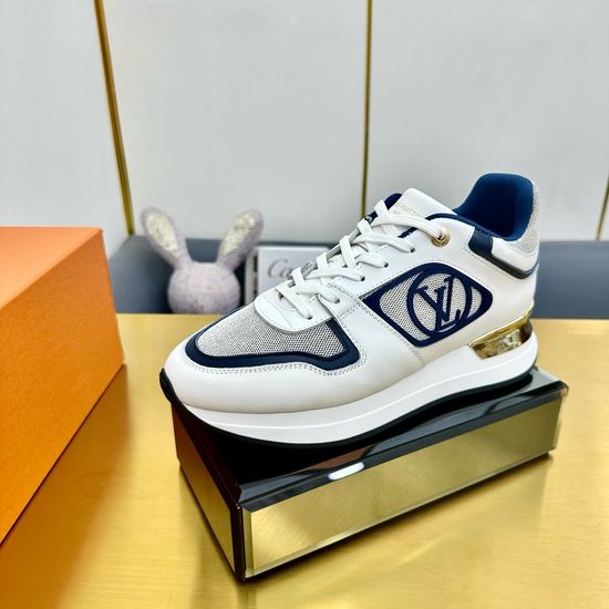 Louis Vuitton Comfortable Running Sneakers with Leather Upper