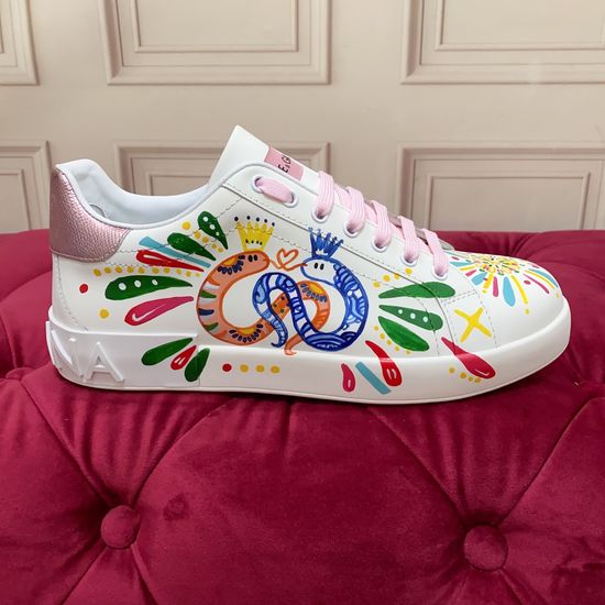Dolce & Gabbana Premium Silk Cowhide Leather Handcrafted Casual Shoes