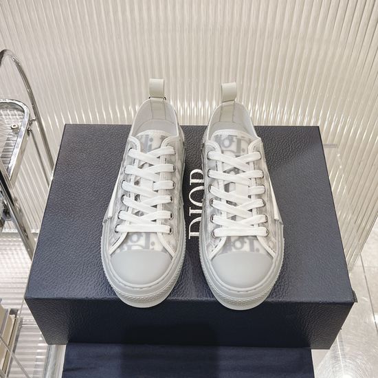 Christian Dior Premium Floral Mesh High-top Sneakers Breathable Comfort