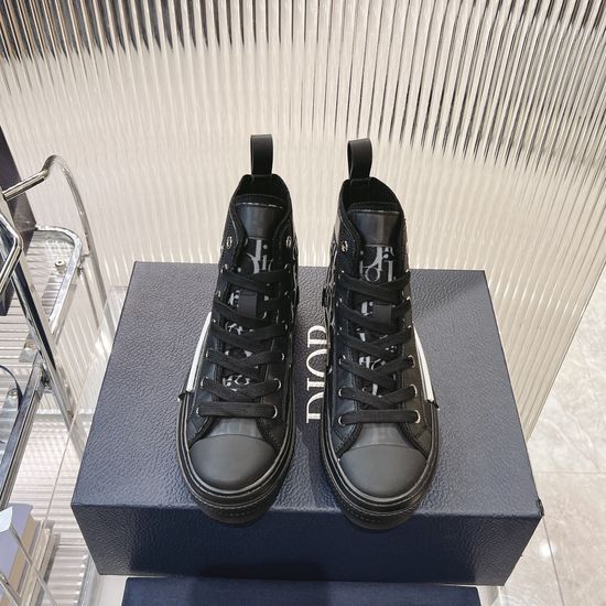 Christian Dior Premium Floral Mesh High-top Sneakers Breathable Comfort