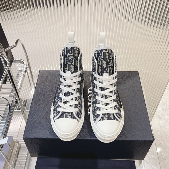 Christian Dior Premium Floral Mesh High-top Sneakers Breathable Comfort