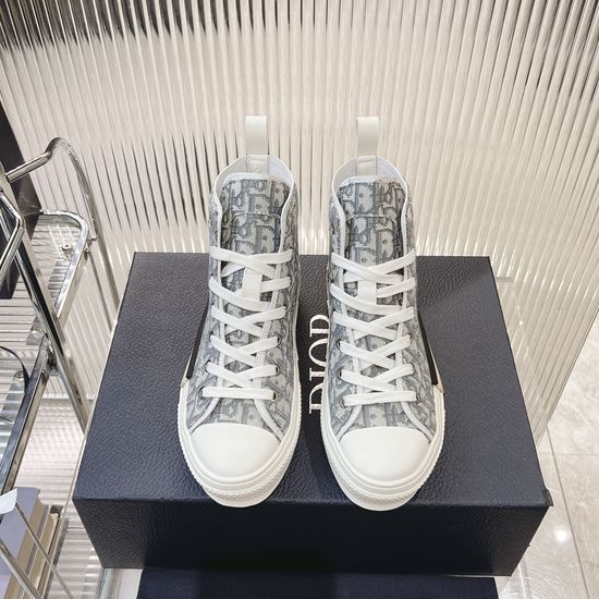 Christian Dior Premium Floral Mesh High-top Sneakers Breathable Comfort