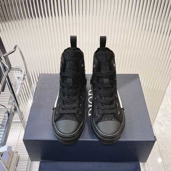 Christian Dior Premium Floral Mesh High-top Sneakers Breathable Comfort