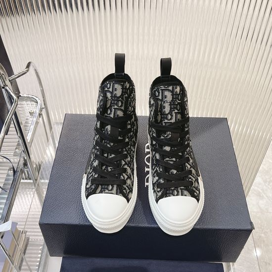 Christian Dior Premium Floral Mesh High-top Sneakers Breathable Comfort