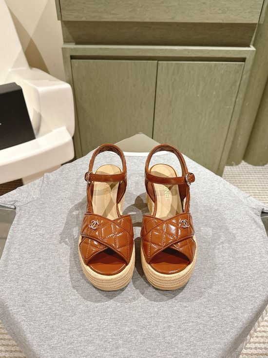 Chanel Camellia Thick Sole Genuine Leather Casual Shoes