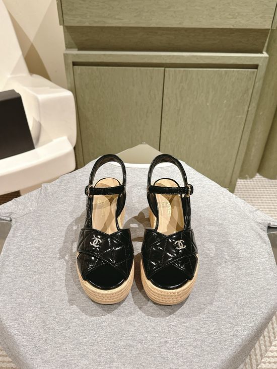 Chanel Camellia Thick Sole Genuine Leather Casual Shoes