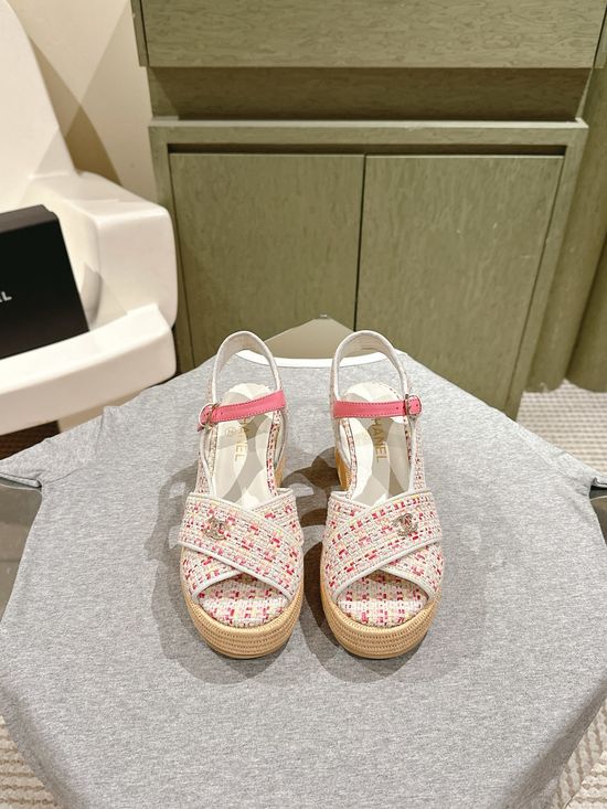 Chanel Camellia Thick Sole Genuine Leather Casual Shoes