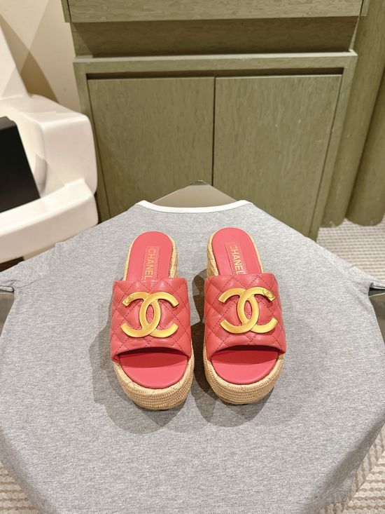 Chanel Camellia Thick Sole Genuine Leather Casual Shoes