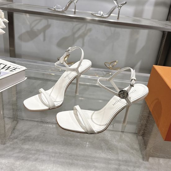 Louis Vuitton Elegant High Heel Sandals with Adjustable Buckle