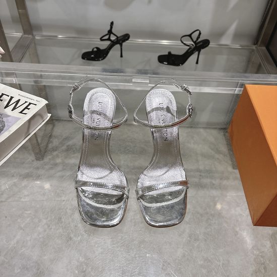 Louis Vuitton Elegant High Heel Sandals with Adjustable Buckle