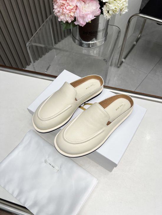 The Row Soft Sole Minimalist Leather Loafers Comfortable Casual Shoes
