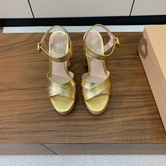 Gianvito Rossi Platform Leather Sandals with Premium Leather Sole