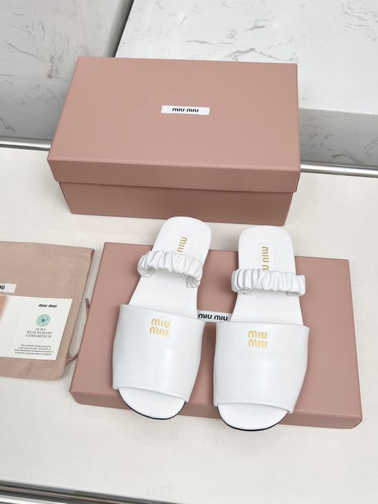 Miu Miu Versatile Two-Wear Leather Loafer Slides