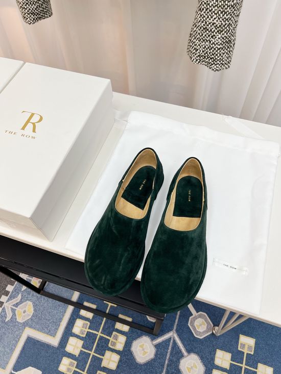 The Row Vintage Soft Leather Non Slip Comfort Loafer Shoes