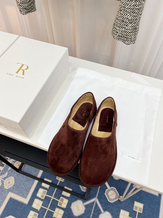 The Row Vintage Soft Leather Non Slip Comfort Loafer Shoes