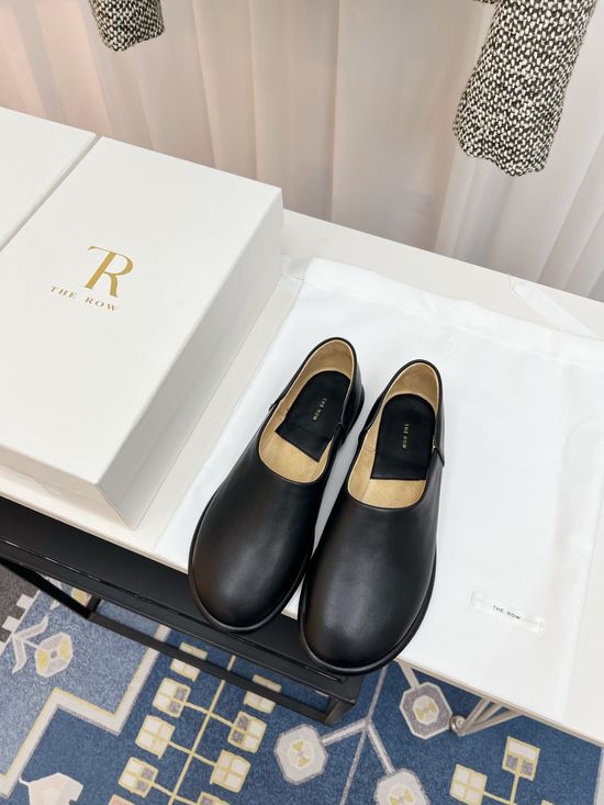 The Row Vintage Soft Leather Non Slip Comfort Loafer Shoes