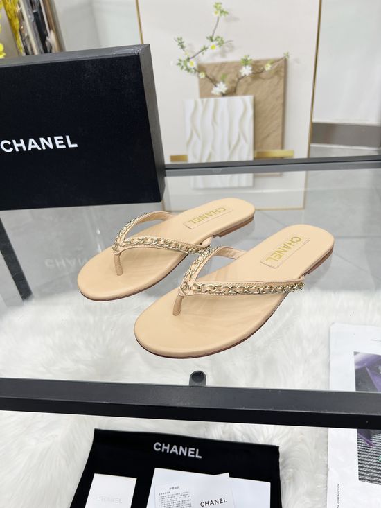 Chanel Classic Soft Slippers Black White Leather Upper Sole