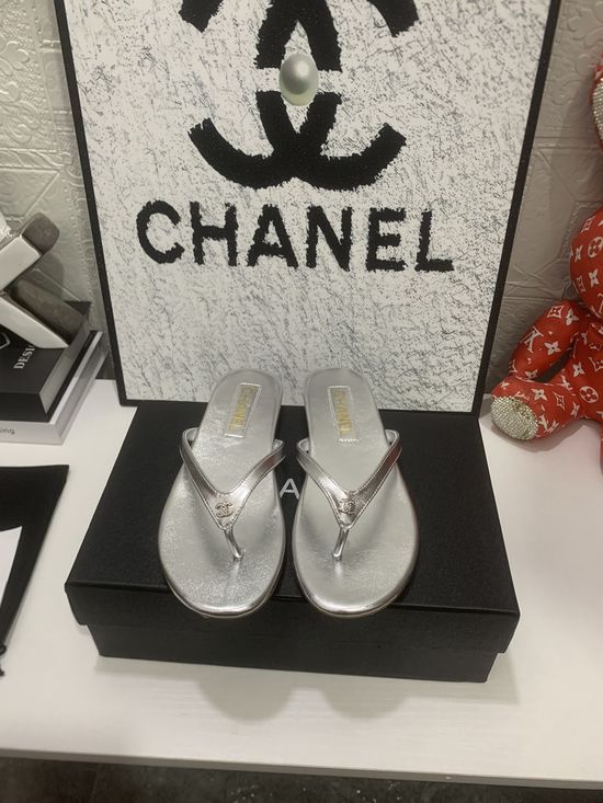 Chanel Premium Flip Flops Soft Sheepskin Upper Leather Sole