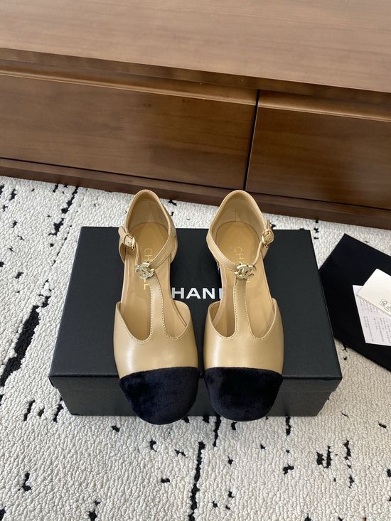 Chanel Classic Round Toe Soft Leather Ballet Flat Shoes