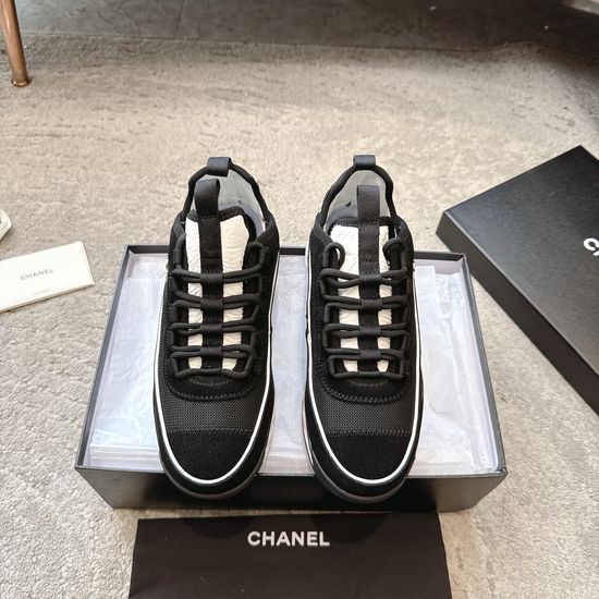 Chanel Vintage Style Casual Sneakers Breathable Upper Soft Lining