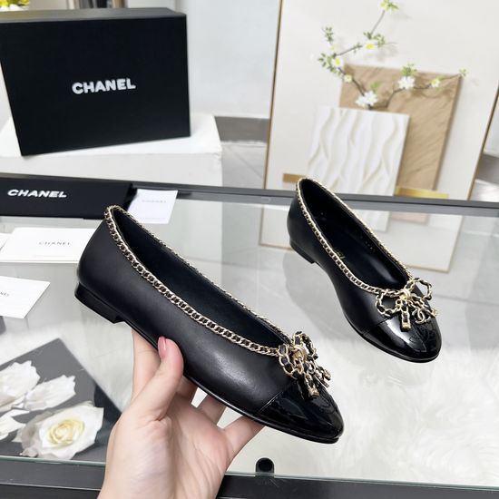 Chanel Vintage Charm Loafer Shoes with Genuine Leather Sole