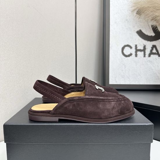 Chanel Suede Mules With Premium Leather Lining And Leather Sole
