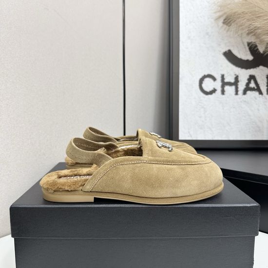 Chanel Suede Mules With Premium Leather Lining And Leather Sole