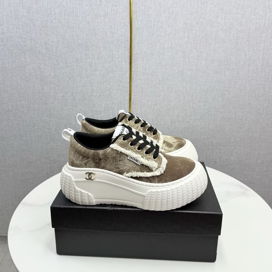 Chanel Embroidered Casual Versatile Comfortable Athletic Sneakers