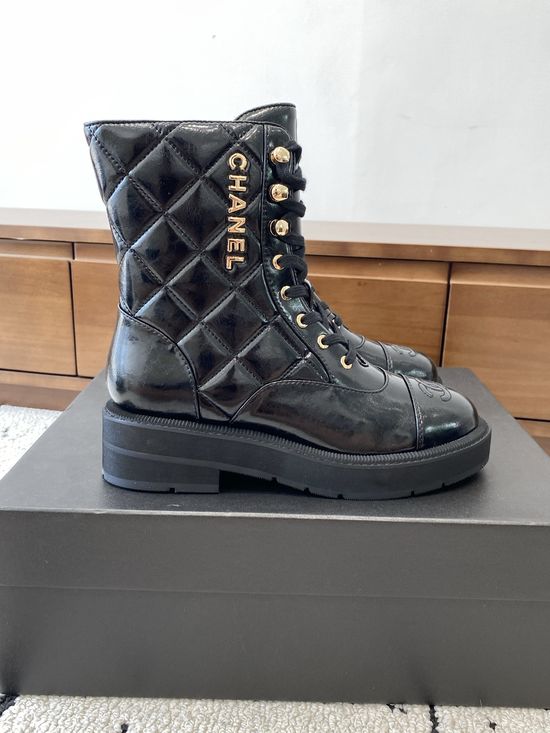Chanel Chic Ankle Boots with Quilted Design
