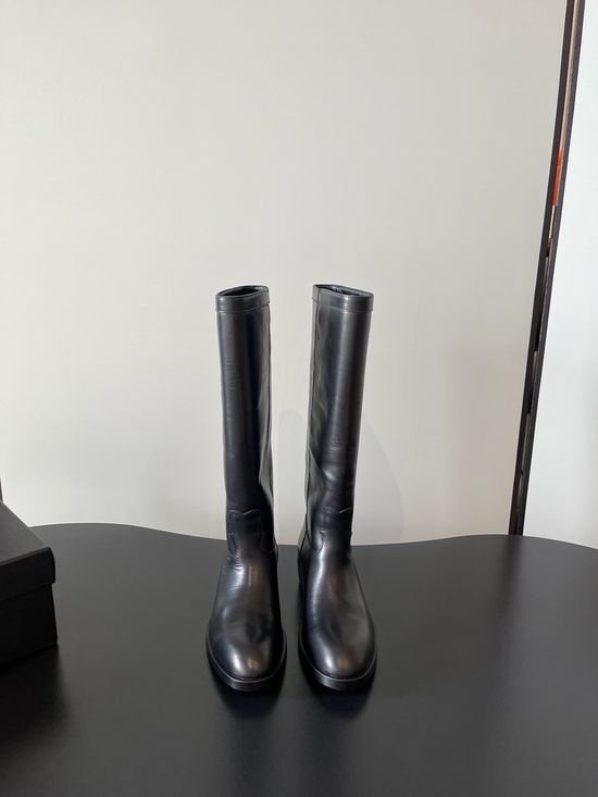 Chanel Suede Patchwork Slip-on Mid-calf Western Boots