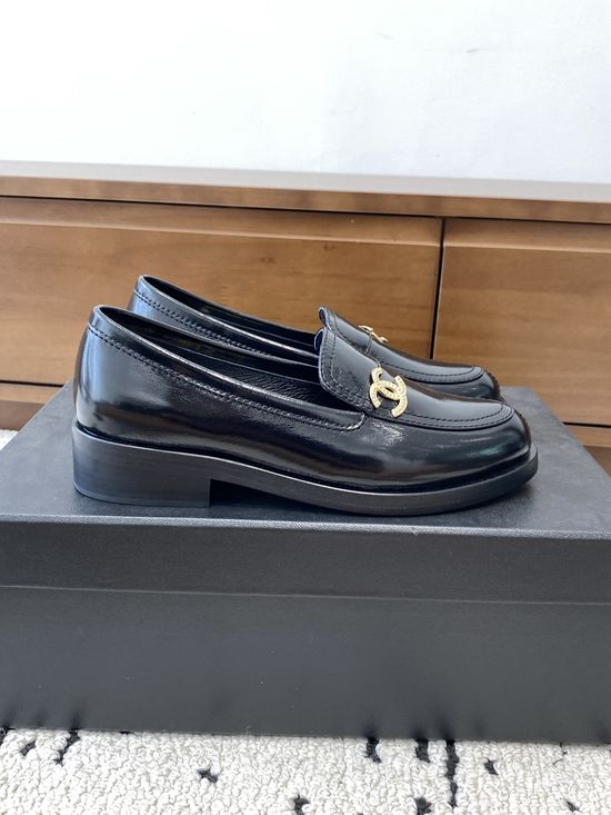 Chanel Vintage Style Leather Loafers Premium Comfortable Sole
