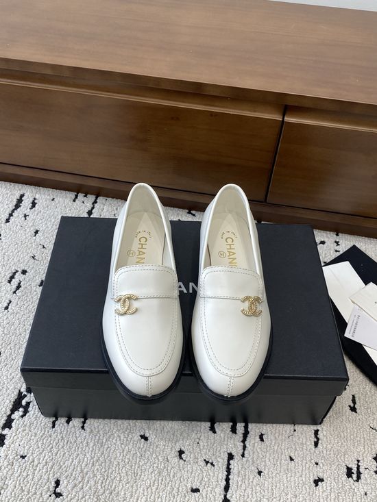 Chanel Vintage Style Leather Loafers Premium Comfortable Sole
