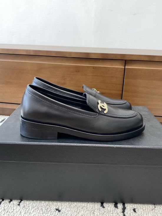 Chanel Vintage Style Leather Loafers Premium Comfortable Sole