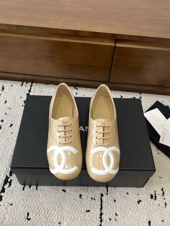 Chanel Bow Decor Lambskin Ballet Flats Comfortable Daily Shoes
