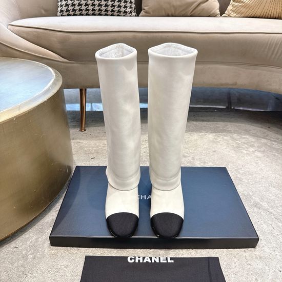 Chanel Classic Chain Riding Boots Soft Leather Comfortable Block Heel