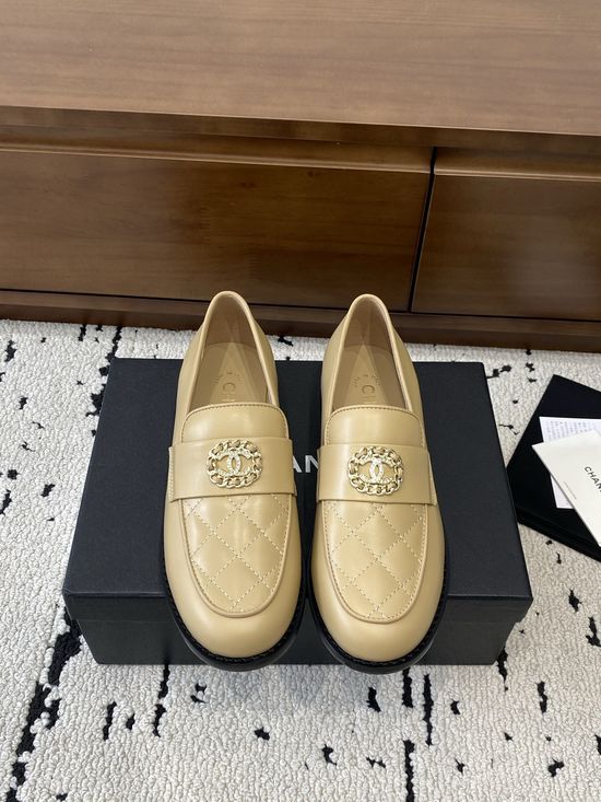 Chanel Vintage Style Leather Loafers Premium Comfortable Sole